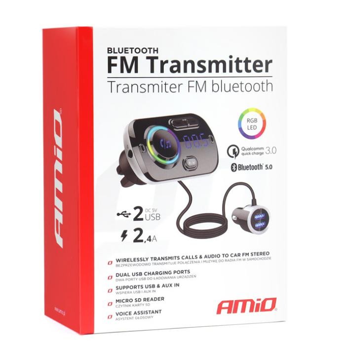 FM-transmitter laadijaga 2,4A + QC 3.0