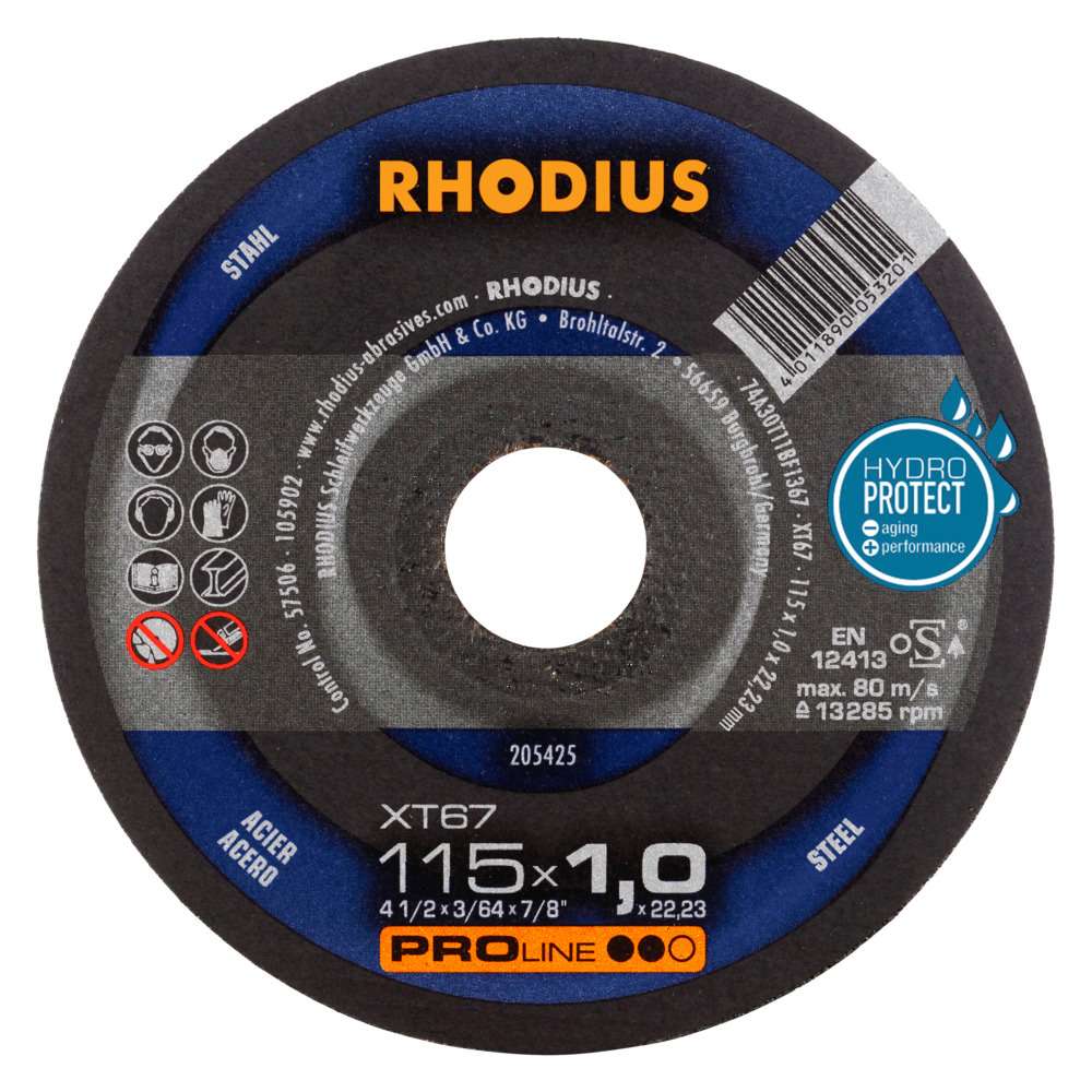 Lõikeketas Rhodius PRO XT67 met. 180x1,5x22,23