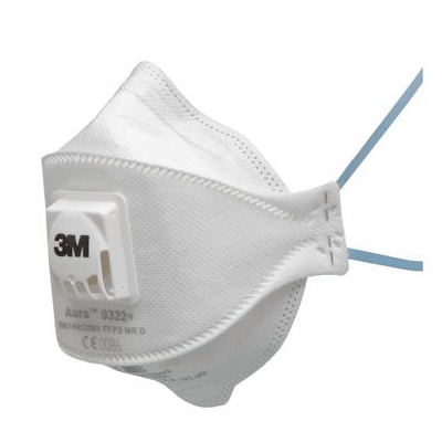 Respiraator/tolmumask klapiga 3M FFP2