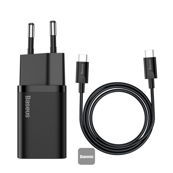 Baseus Laadija 220V 25W USB-C kaabliga USB Type C 100cm