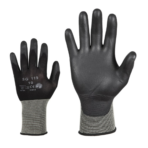 Nailonsõrmik PU kate peopesas, õhuke, touch must nr 11