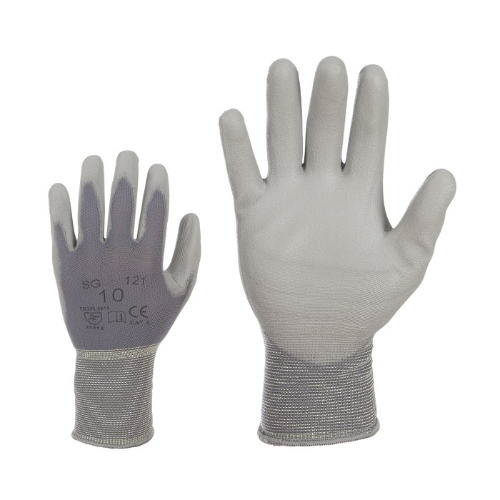 Nailonsõrmik PU kate peopesas, hall 8/12pk