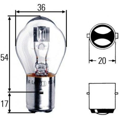 Narva pirn 12V 25/25W  BA20d S1
